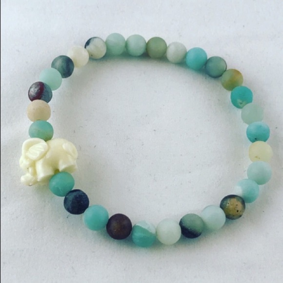 🔴SALE ! Genuine matte amazonite & white elephant - Picture 7 of 9